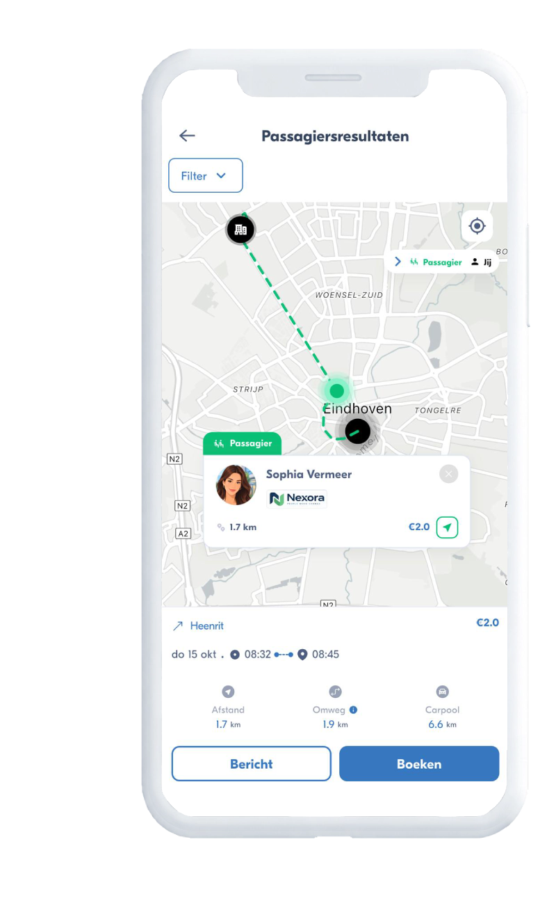 Slimme B2B Carpooling oplossing!